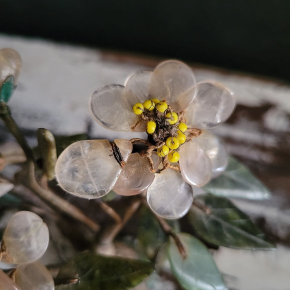 Vintage Chinese Hardstone Cherry Blossom Tree - Picture 7 of 9